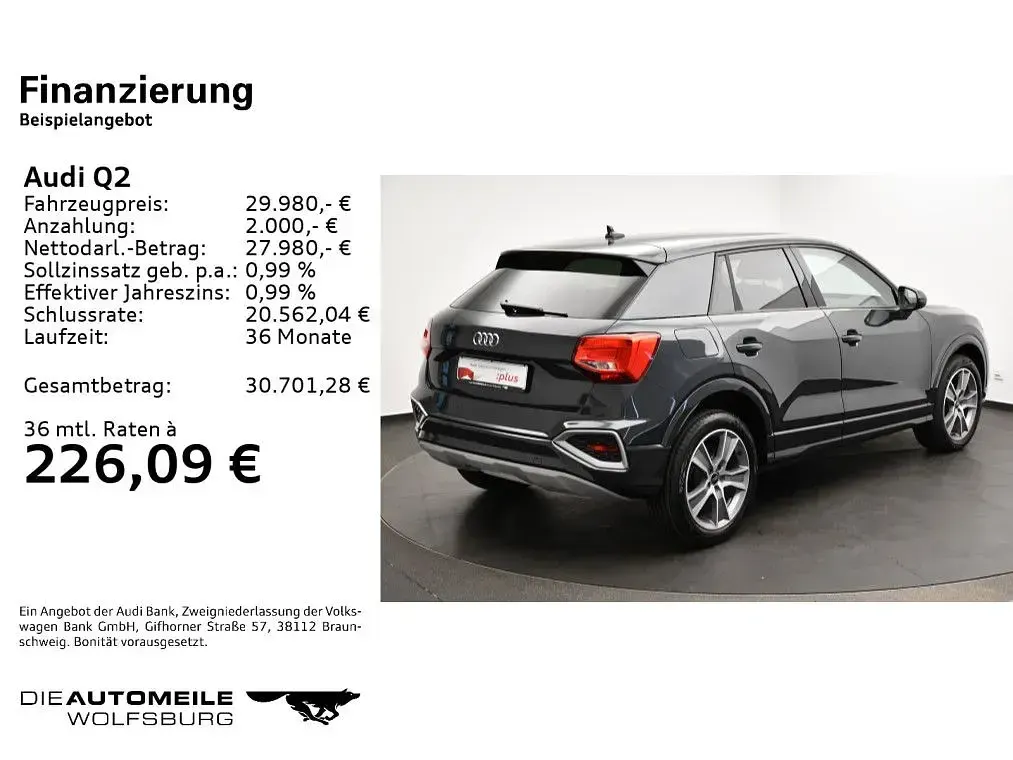 Gebraucht Audi Q2 Advanced 150 PS (110 kW) 2025 Manhattangrau metallic SUV