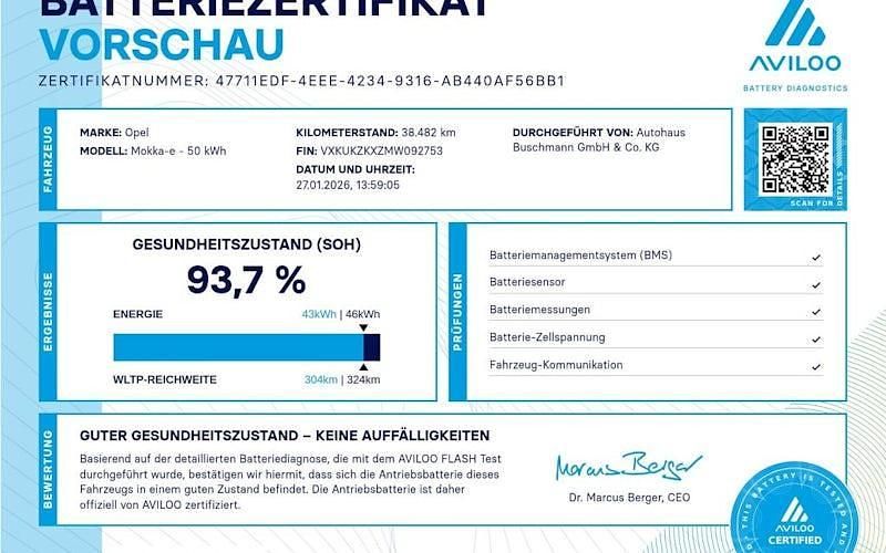 Gebraucht Opel Mokka-e Edition 114 kW (156 PS) 2021 Schwarz SUV