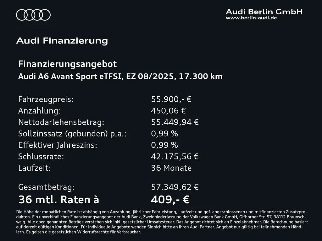 Gebraucht Audi A6 Advanced Plus 299 PS (219 kW) 2025 Manhattangrau metallic Kombi