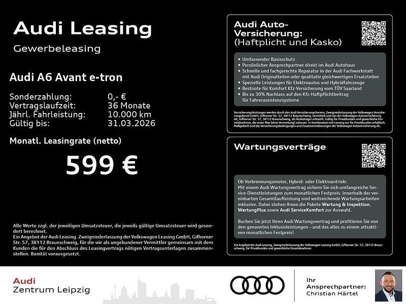 Neu Audi A6 e-tron Performance 269 kW (367 PS) 2026 Grau Kombi