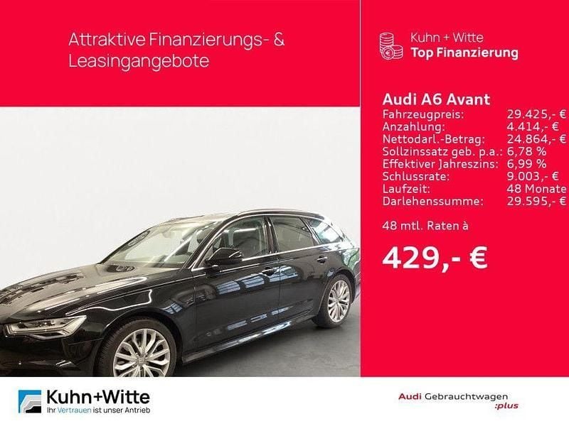 Mythosschwarz metallic Gebraucht 2018 Audi A6 Design Kombi | 29.425 € (Superpreis) - Bild 1/3