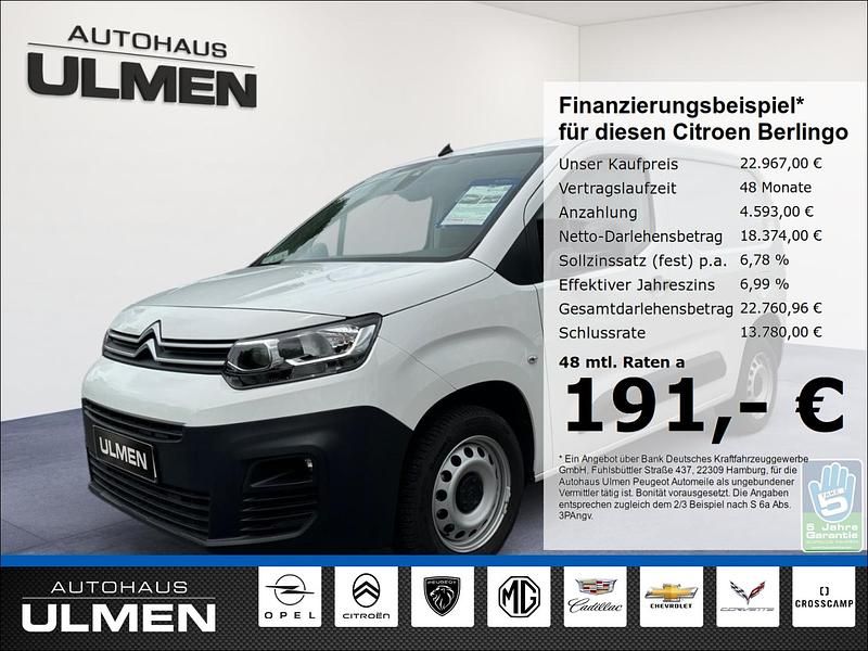 Weiss Gebraucht 2023 Citroën Berlingo Van / Kleinbus | 22.967 € (Fairer Preis) - Bild 1/4