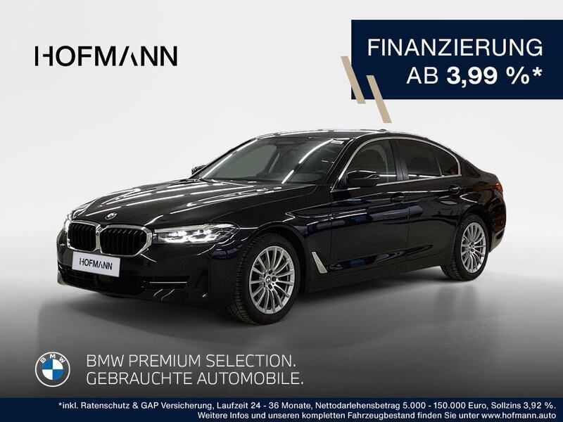 Saphirschwarz metallic Gebraucht 2022 BMW 520 Sport Line Limousine | 38.425 € (Guter Preis) - Bild 1/4