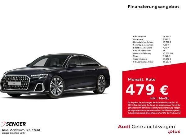 Schwarz (sebringschwarz kristalleffekt) Gebraucht 2025 Audi A8 Ambiente Limousine | 74.880 € (Fairer Preis) - Bild 1/4
