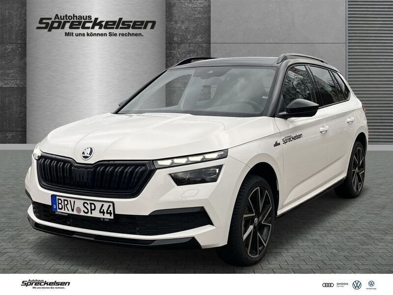 Candy weiß dach schwarz Gebraucht 2023 Skoda Kamiq Monte Carlo SUV | 25.990 € (Fairer Preis) - Bild 1/4
