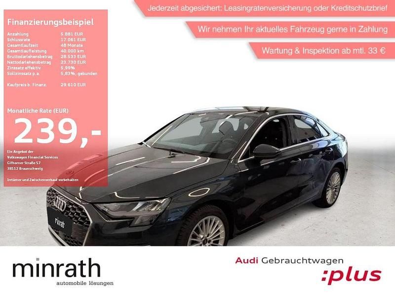 Grau Gebraucht 2024 Audi A3 Advanced Plus Limousine | 29.610 € (Fairer Preis) - Bild 1/4