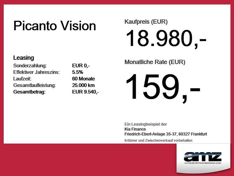 Neu Kia Picanto Vision 68 PS (50 kW) 2025 Auroraschwarz Kleinwagen