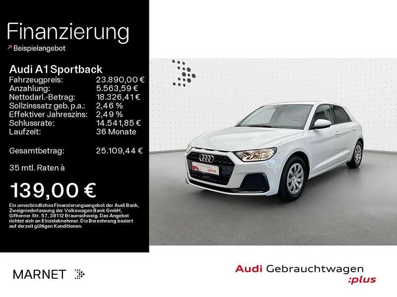 Gletscherweiß metallic Gebraucht 2024 Audi A1 Advanced Plus Kleinwagen | 23.890 € (Fairer Preis) - Bild 1/4