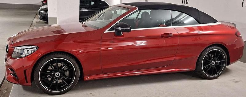 Rot Gebraucht 2022 Mercedes C220 AMG line Plus Cabrio | 44.990 € (Fairer Preis) - Bild 1/4