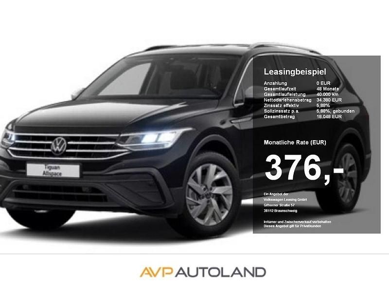Schwarz Gebraucht 2024 VW Tiguan Allspace Life SUV | 34.379 € (Superpreis) - Bild 1/4