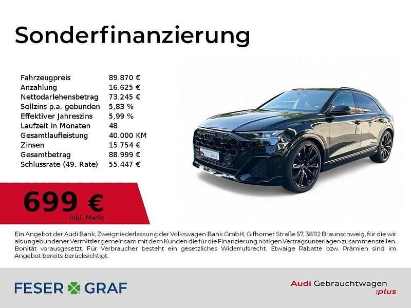 Mythosschwarz metallic Gebraucht 2025 Audi Q8 Ambiente SUV | 89.870 € - Bild 1/4