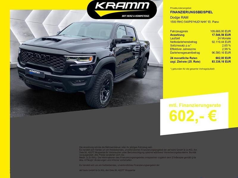 Neu Dodge Ram 548 PS (403 kW) 2025 Schwarz Pickup