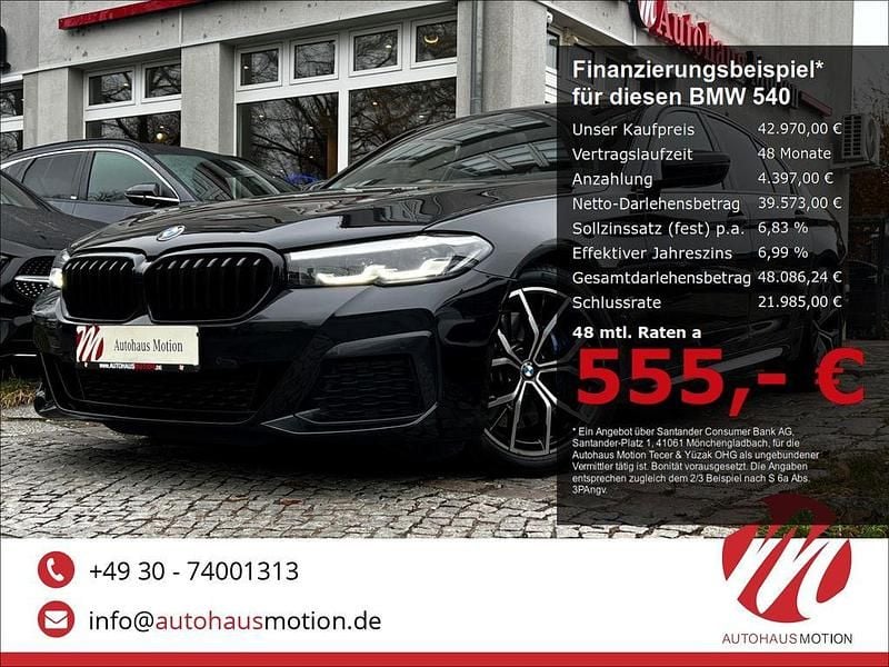 Black sapphire metallic Gebraucht 2021 BMW 540 M Sport Limousine | 42.970 € (Fairer Preis) - Bild 1/4