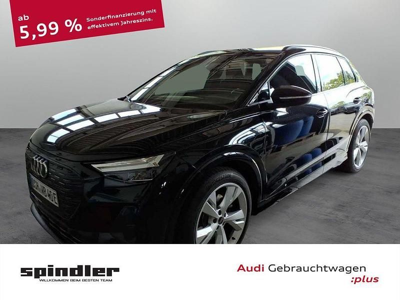 Mythosschwarz metallic Gebraucht 2022 Audi Q4 e-tron S-Line SUV | 29.980 € (Fairer Preis) - Bild 1/4