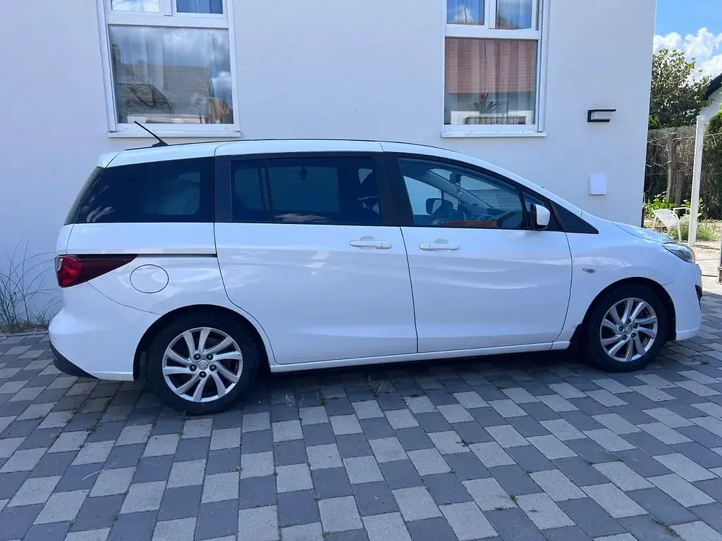 Gebraucht Mazda 5 Edition 150 PS (110 kW) 2012 Weiß Van / Kleinbus