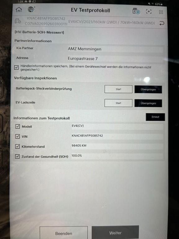 Gebraucht Kia EV6 GT-Line 167 kW (228 PS) 2022 Weiß SUV