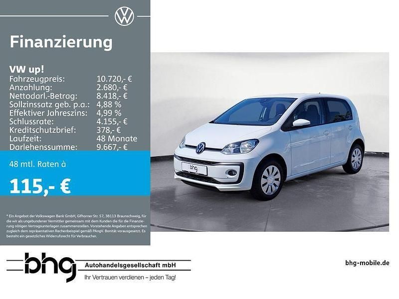 Pure white Gebraucht 2021 VW up! Kleinwagen | 10.720 € (Fairer Preis) - Bild 1/4