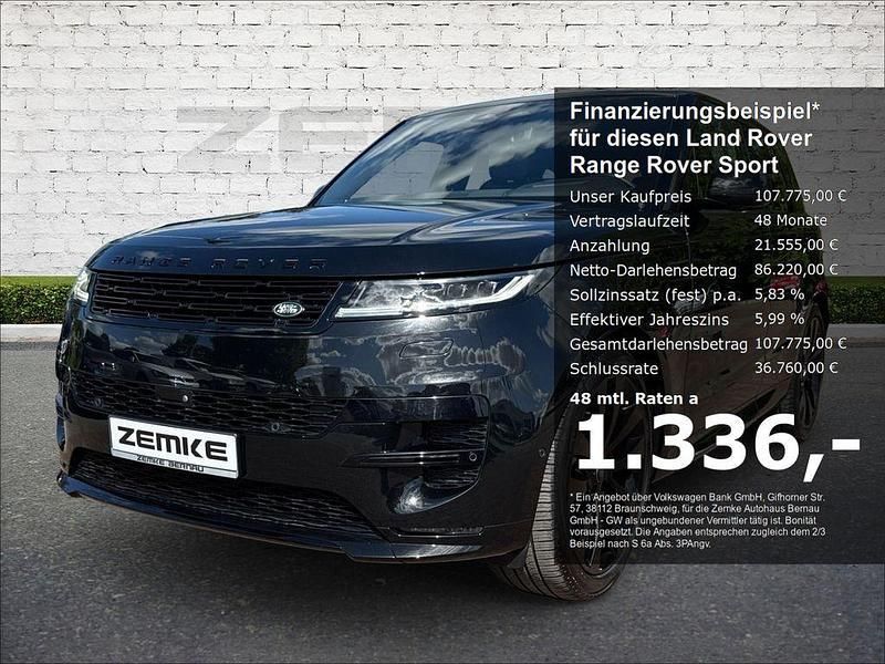 Schwarz Gebraucht 2023 Land Rover Range Rover Sport First Edition SUV | 109.925 € (Teuer) - Bild 1/4