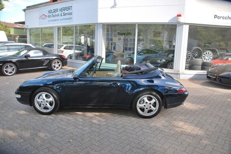 Nachtblaumetalic Gebraucht 1996 Porsche 911 Carrera 4 Cabriolet Cabrio | 79.500 € (Superpreis) - Bild 1/4