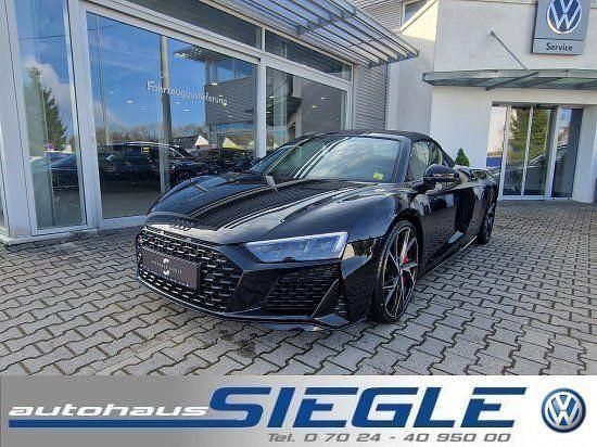 Mythosschwarz (metallic) Gebraucht 2020 Audi R8 Spyder Advanced Plus Cabrio | 129.480 € (Guter Preis) - Bild 1/4