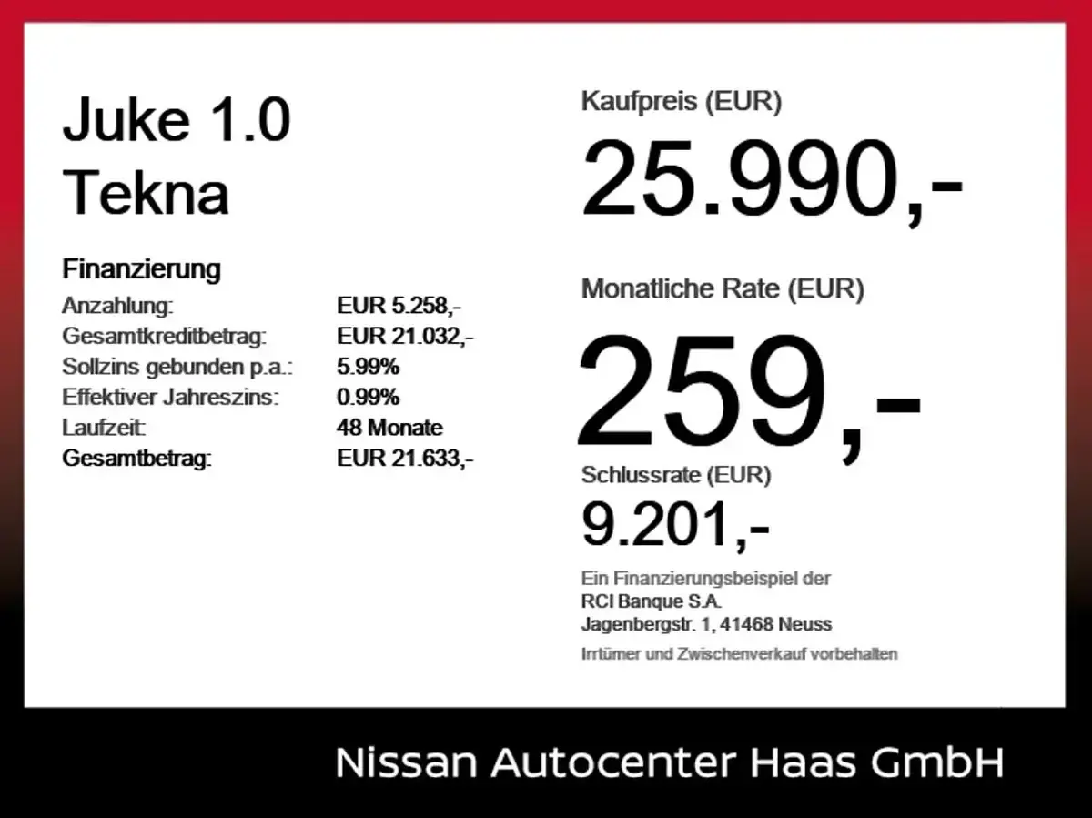 Neu Nissan Juke Tekna 114 PS (83 kW) 2026 Schwarz SUV