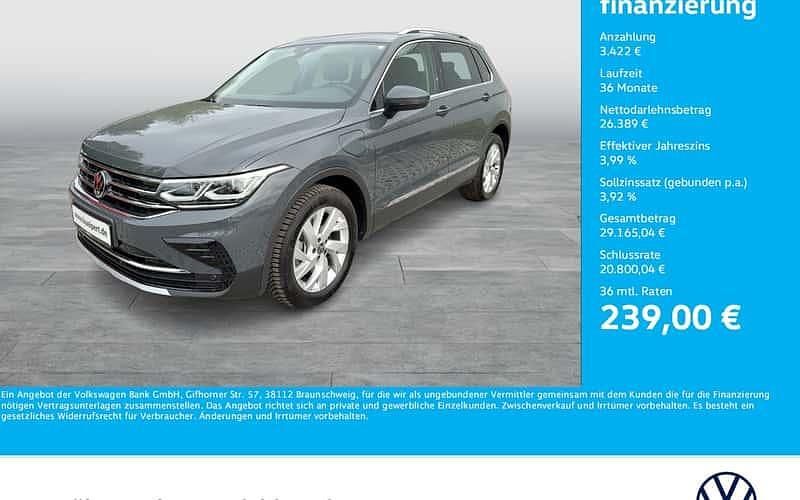 Grau Gebraucht 2022 VW Tiguan Elegance SUV | 29.811 € (Guter Preis) - Bild 1/4