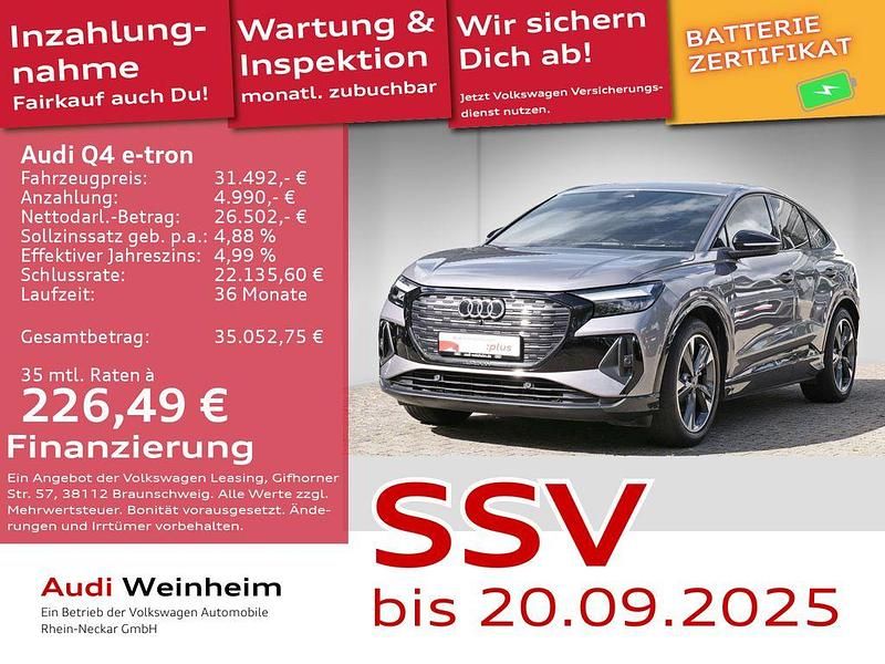 Taifungrau metallic Gebraucht 2022 Audi Q4 Sportback e-tron Ambiente SUV | 31.492 € (Fairer Preis) - Bild 1/2