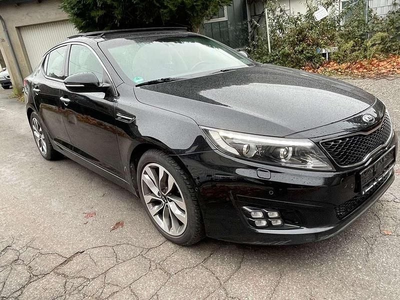 Auroraschwarz met. Gebraucht 2014 Kia Optima Spirit Limousine | 5.900 € (Superpreis) - Bild 1/4