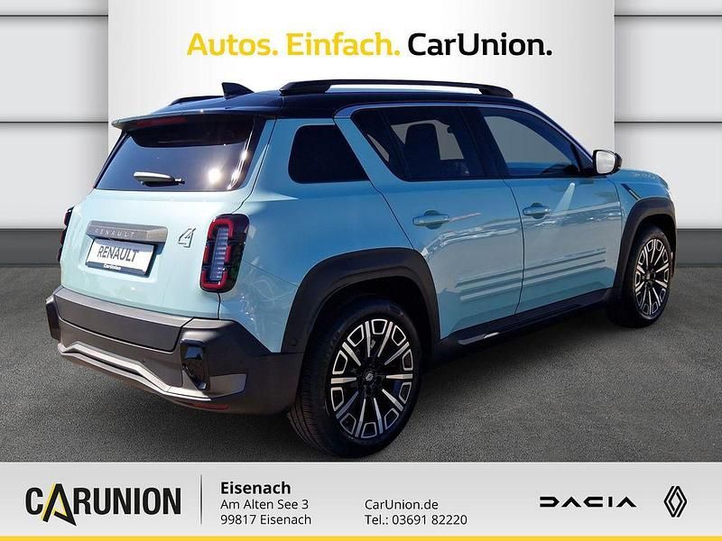 Neu Renault 4 E-Tech Iconic 110 kW (150 PS) 2025 Hautsdefrancegrün, black pearlschwarz metallic SUV
