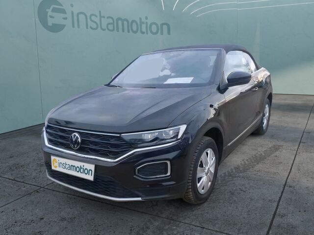 Schwarz Gebraucht 2021 VW T-Roc Cabriolet Style Cabrio | 25.490 € (Fairer Preis) - Bild 1/2