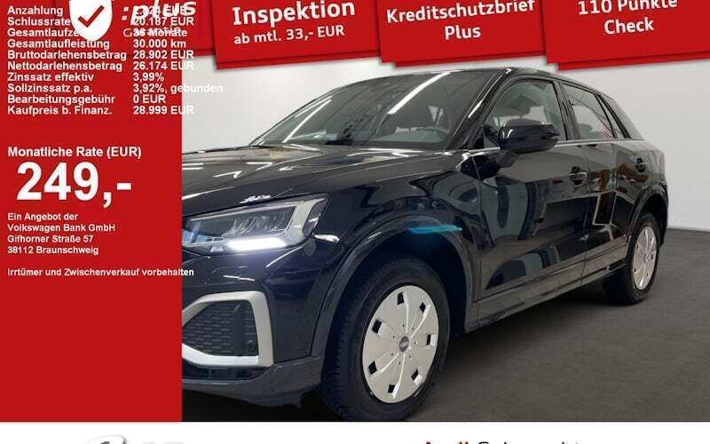 Mythosschwarz metallic Gebraucht 2023 Audi Q2 Advanced Plus SUV | 28.999 € (Superpreis) - Bild 1/3