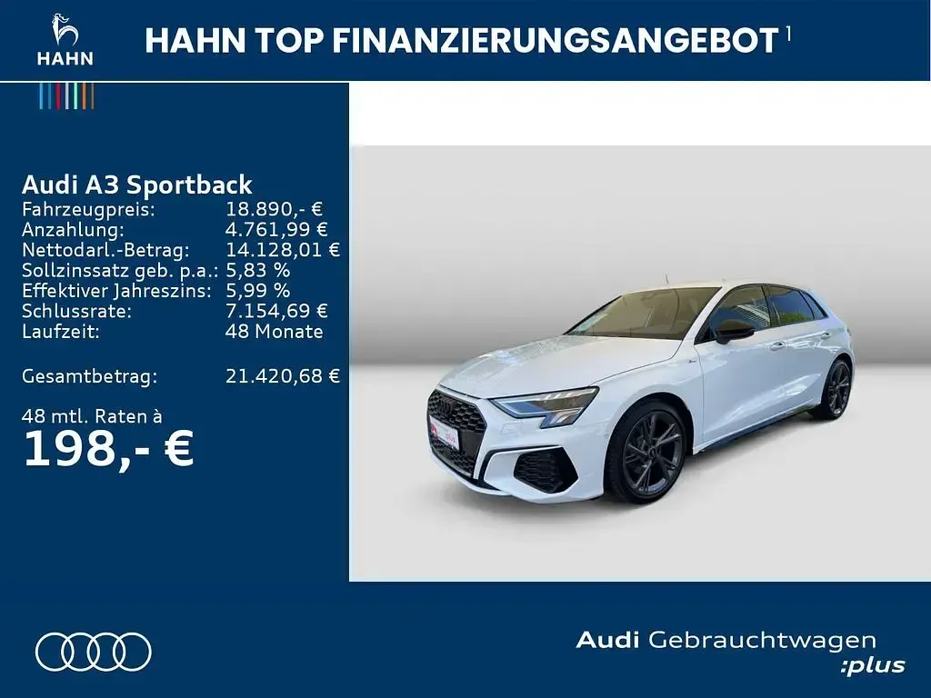 Gebraucht Audi A3 S-Line 110 PS (80 kW) 2022 Ibisweiß Limousine