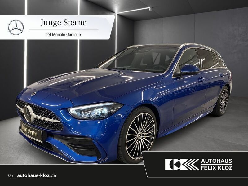 Lack spektralblau Gebraucht 2024 Mercedes C300 AMG Kombi | 51.400 € (Teuer) - Bild 1/4