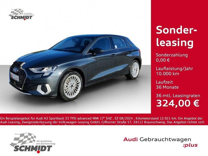 Manhattangrau metallic Gebraucht 2024 Audi A3 Sportback Advanced Limousine | 27.250 € (Superpreis) - Bild 1/4