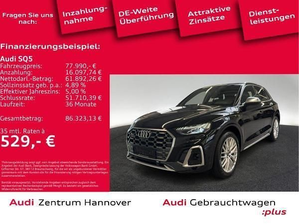 Schwarz (mythosschwarz metallic) Gebraucht 2025 Audi SQ5 Ambiente SUV | 77.991 € (Fairer Preis) - Bild 1/4