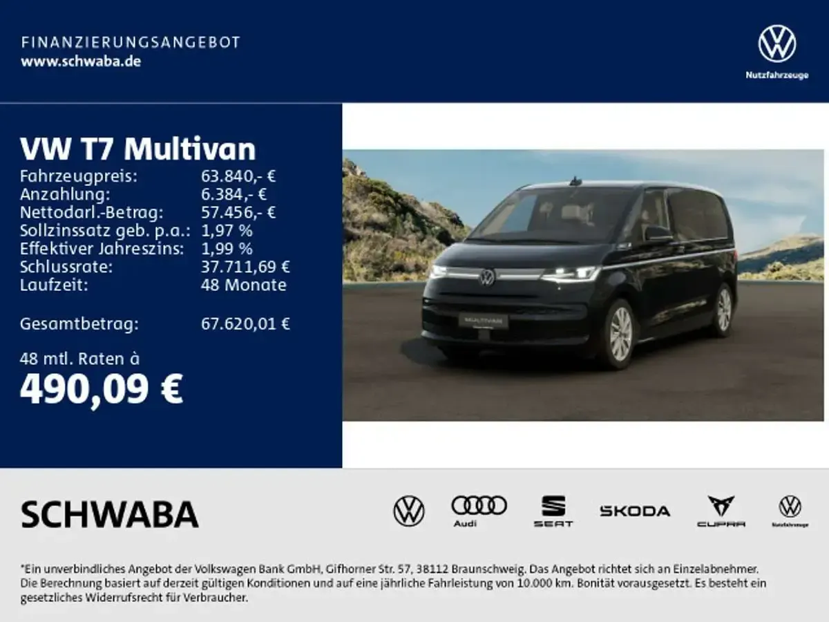 Gebraucht VW Multivan Style 150 PS (110 kW) 2026 Deep black perleffekt Van / Kleinbus
