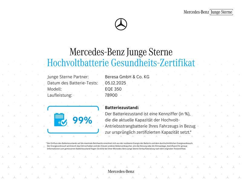 Gebraucht Mercedes EQE350 Electric Art 214 kW (292 PS) 2022 Schwarz Limousine