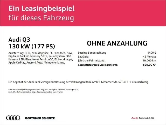 Neu Audi Q3 Sport 177 PS (130 kW) 2026 Grau SUV