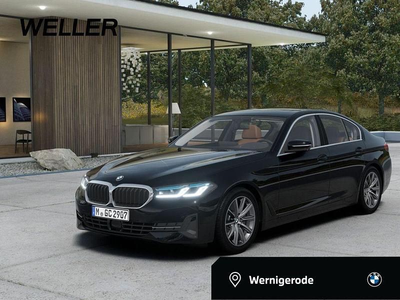 Black sapphire (schwarz) Gebraucht 2023 BMW 520 Sport Line Limousine | 38.450 € (Fairer Preis) - Bild 1/4