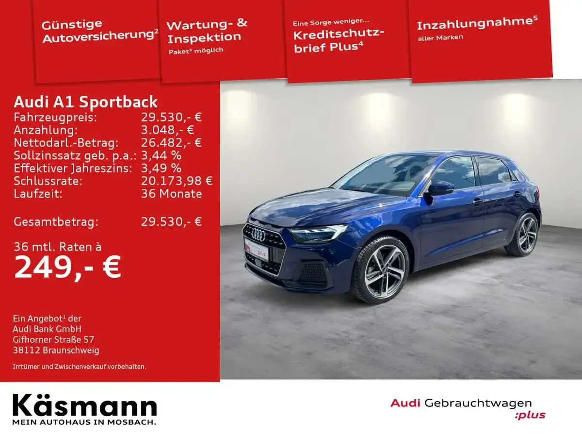 Gebraucht Audi A1 Advanced Plus 150 PS (110 kW) 2025 Navarrablau metallic SUV