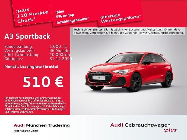 Progressivrot metallic Gebraucht 2025 Audi A3 Sportback e-tron S-Line Kleinwagen | 42.415 € - Bild 1/1