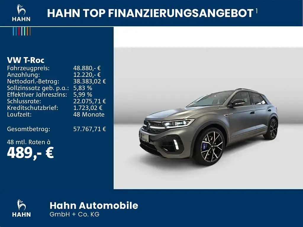 Neu VW T-Roc R 300 PS (220 kW) 2026 Indiumgrau matt SUV