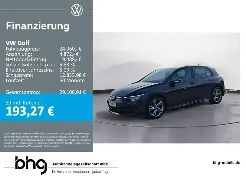 Second-hand VW Golf VIII R-line 131 CP (96 kW) 2024 Berlinǎ