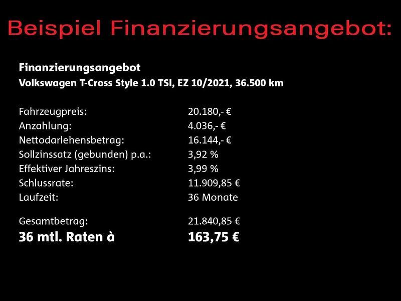 Gebraucht VW T-Cross Style 110 PS (80 kW) 2021 Pure white SUV