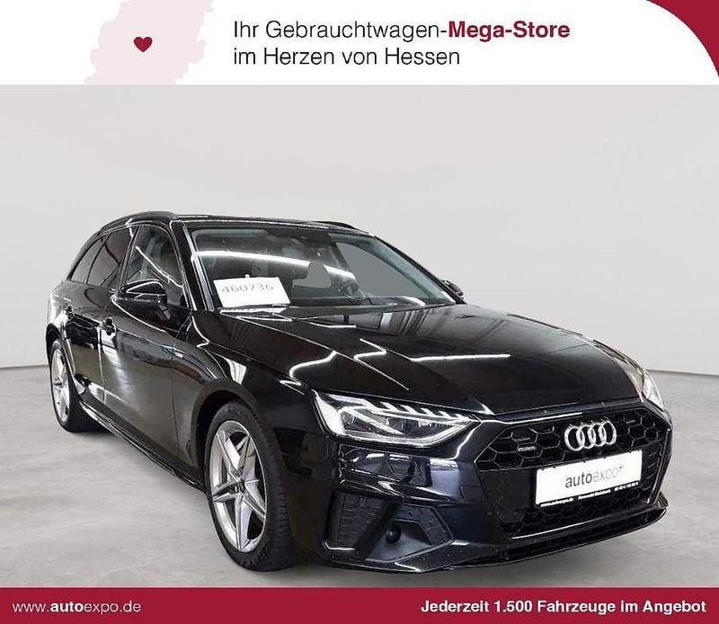 Mythosschwarz metallic Gebraucht 2022 Audi A4 S-Line Kombi | 25.490 € (Superpreis) - Bild 1/4