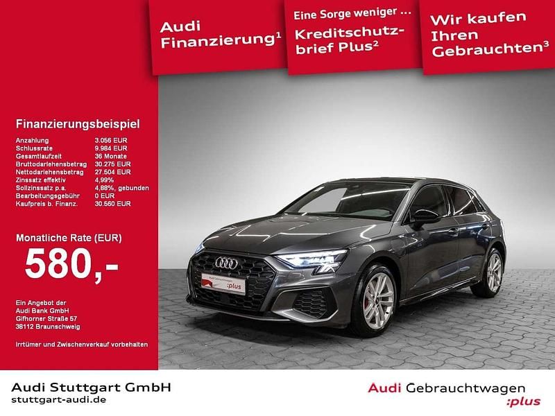Daytonagrau perleffekt Gebraucht 2022 Audi A3 Sportback e-tron S-Line Limousine | 30.560 € (Fairer Preis) - Bild 1/4