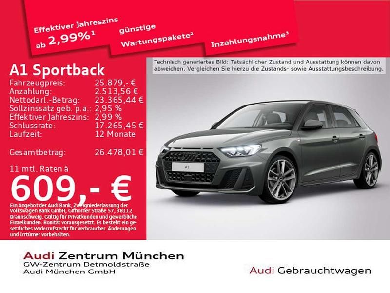 Chronosgrau metallic mythossch Gebraucht 2022 Audi A1 Competition Limousine | 25.879 € (Teuer) - Bild 1/2