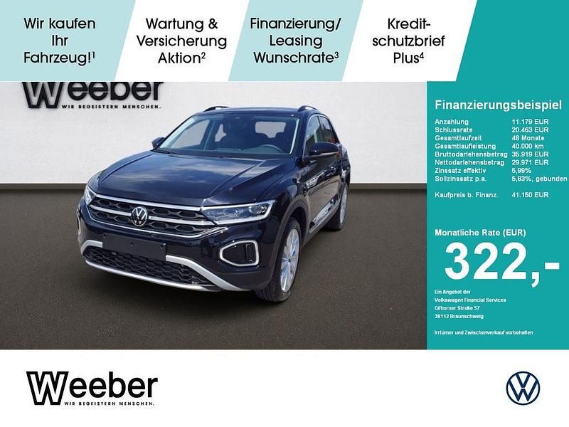 Schwarz Gebraucht 2025 VW T-Roc Style SUV | 33.890 € (Guter Preis) - Bild 1/4