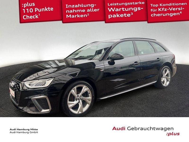 Mythosschwarz metallic Gebraucht 2021 Audi A4 S-Line Kombi | 26.450 € (Guter Preis) - Bild 1/3