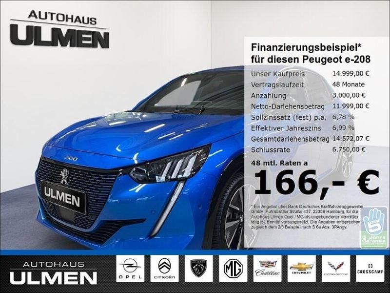 Gebraucht Peugeot e-208 100 kW (136 PS) 2021 Blau Kleinwagen